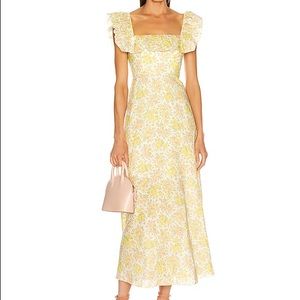 Zimmermann Goldie Ruffle Neck Long Dress NWT sz 1